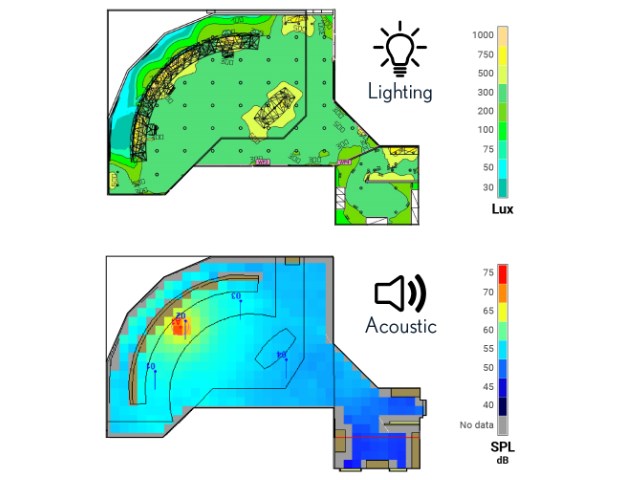 Maximixing work environments lighting and acoustic standards with Symbio